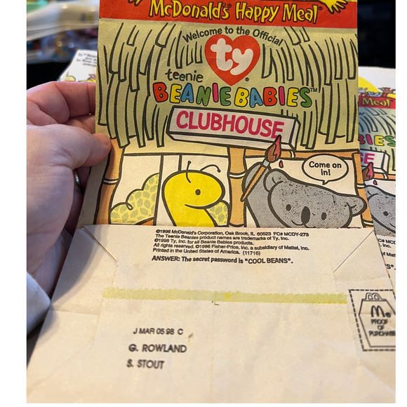 Vintage  1998  Ty Beanie baby Lot of McDonald Happy Meal bags - Picture 3 of 3